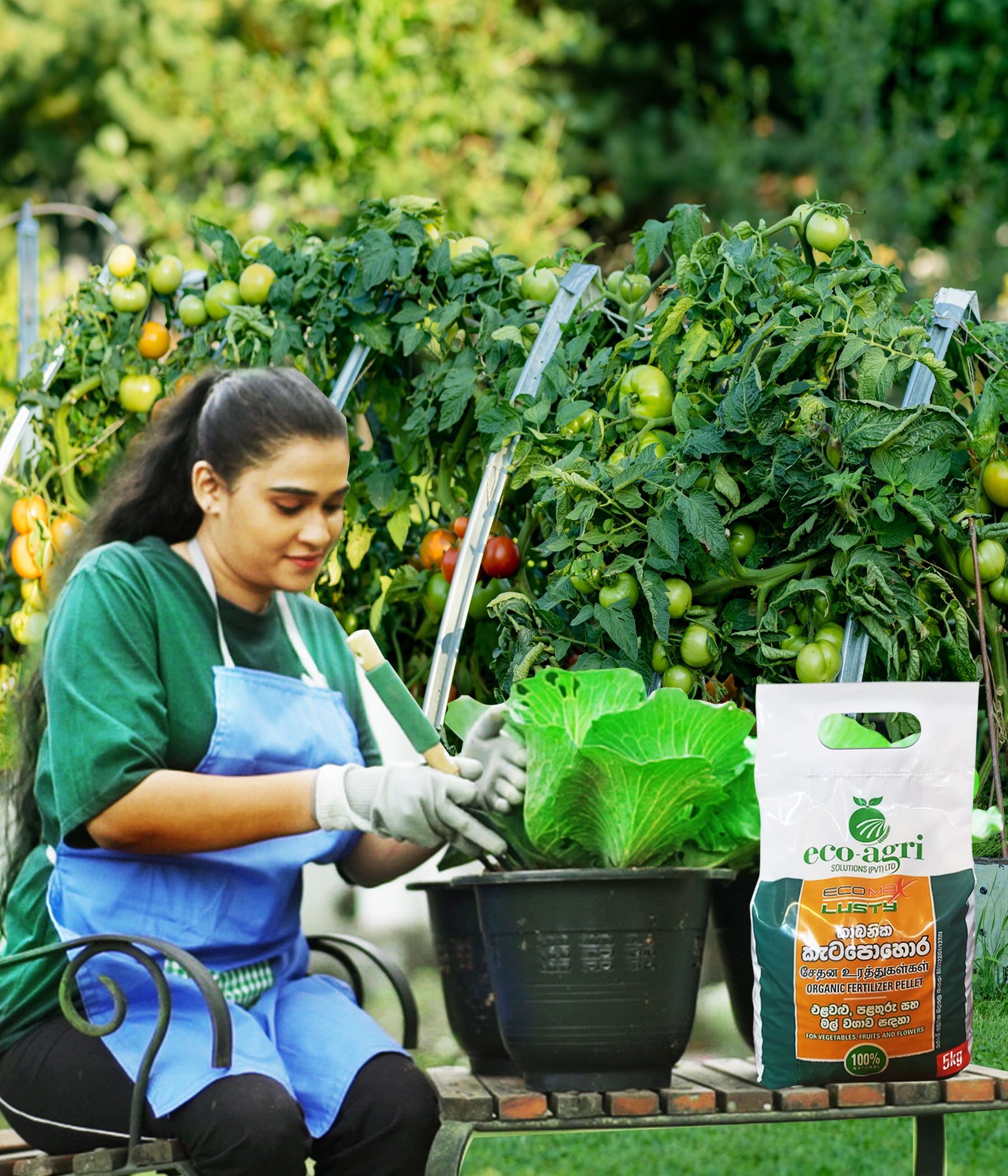 Farmer with farming tools